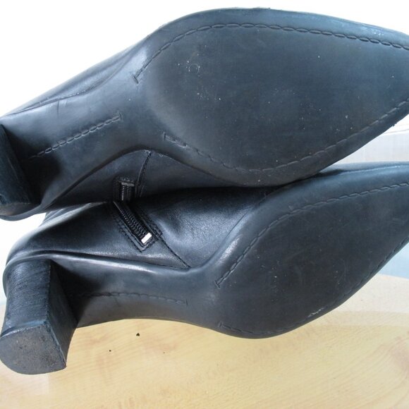 Apostrophe Women's Y2K Ankle Boots Genuine Black Leather Size 7.5 M - Picture 6 of 9